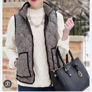 J Crew Quilted Herringbone Puffer Vest
